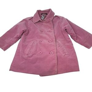 VTG baby GAP Girls 18-24 Months Corduroy Peacoat Double Breasted Pink Jacket